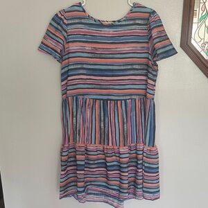 Time and Tru Multicolor Striped Dress